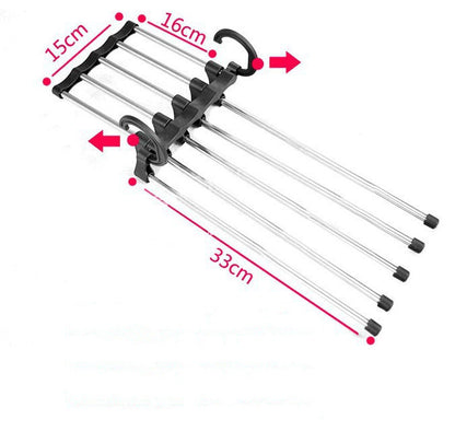 5 In 1 Wardrobe Hanger Multi-functional Clothes